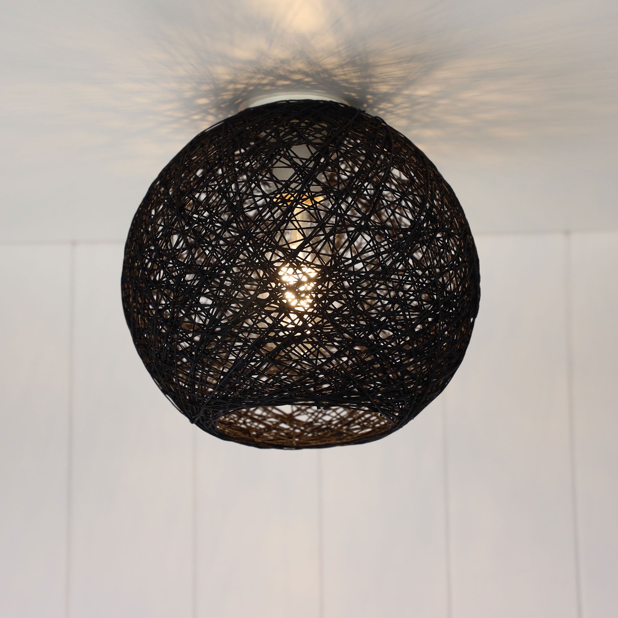 KONO 25 BLACK - 25cm Painted String DIY Shade