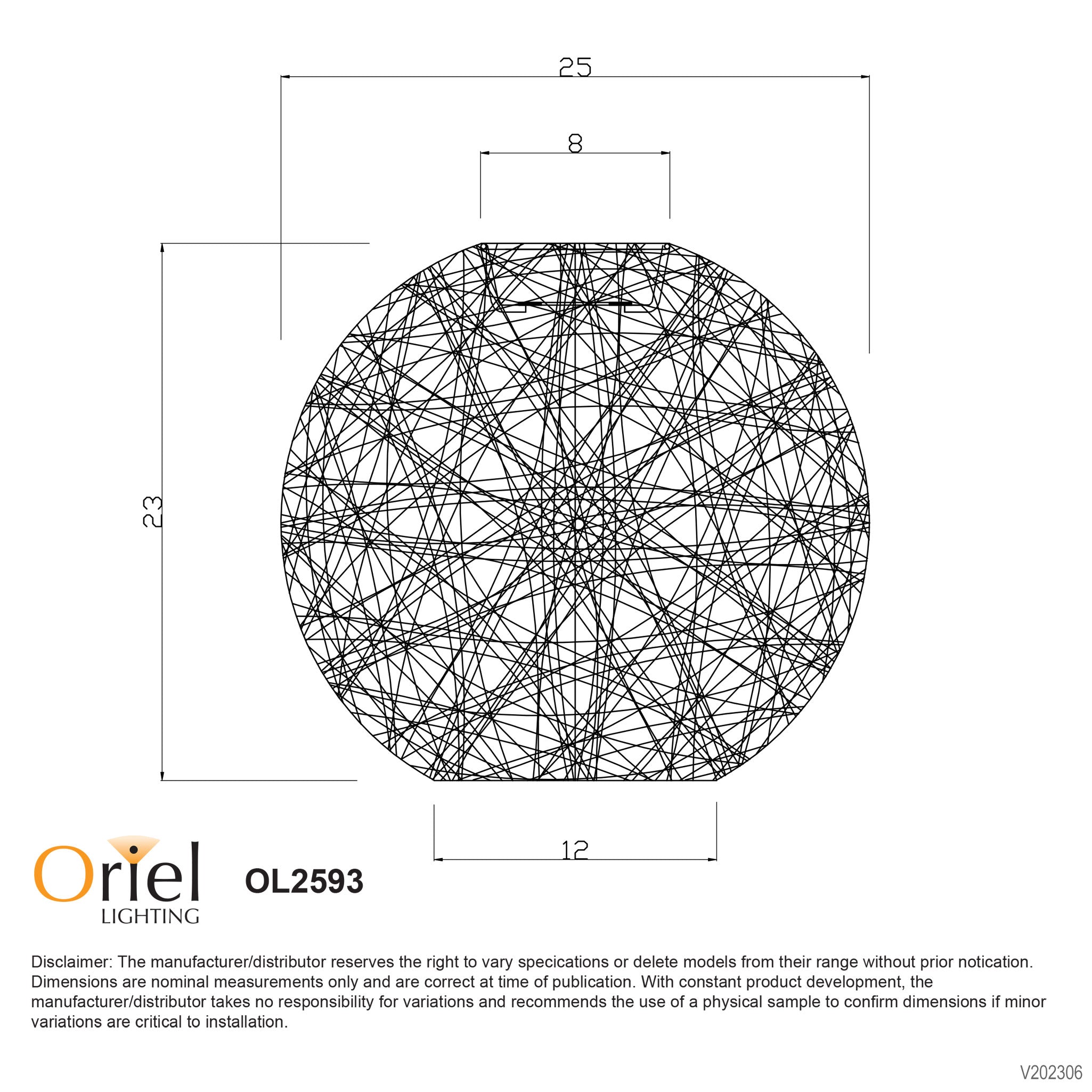 KONO 25 WHITE - 25cm Painted String DIY Shade