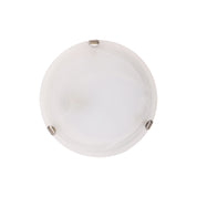 REMO 30 BRUSHED CHROME - Alabaster Glass Oyster with Brushed Chrome Clips E27