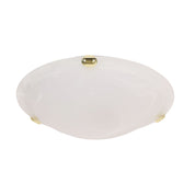 REMO 30 GOLD - Alabaster Glass Oyster with Gold Clips E27