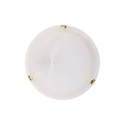 REMO 30 GOLD - Alabaster Glass Oyster with Gold Clips E27