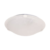 REMO 30 WHITE - Alabaster Glass Oyster with White Clips E27