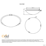 REMO 30 WHITE - Alabaster Glass Oyster with White Clips E27