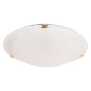 REMO 40 GOLD - Alabaster Glass Oyster with Gold Clips Twin E27