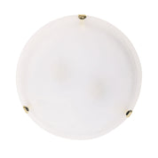 REMO 40 GOLD - Alabaster Glass Oyster with Gold Clips Twin E27