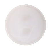 REMO 40 WHITE - Alabaster Glass Oyster with White Clips Twin E27
