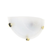 REMO WALL GOLD - Alabaster Glass Wall Light with Gold Clips