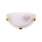 REMO WALL GOLD - Alabaster Glass Wall Light with Gold Clips