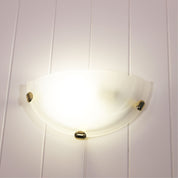 REMO WALL GOLD - Alabaster Glass Wall Light with Gold Clips