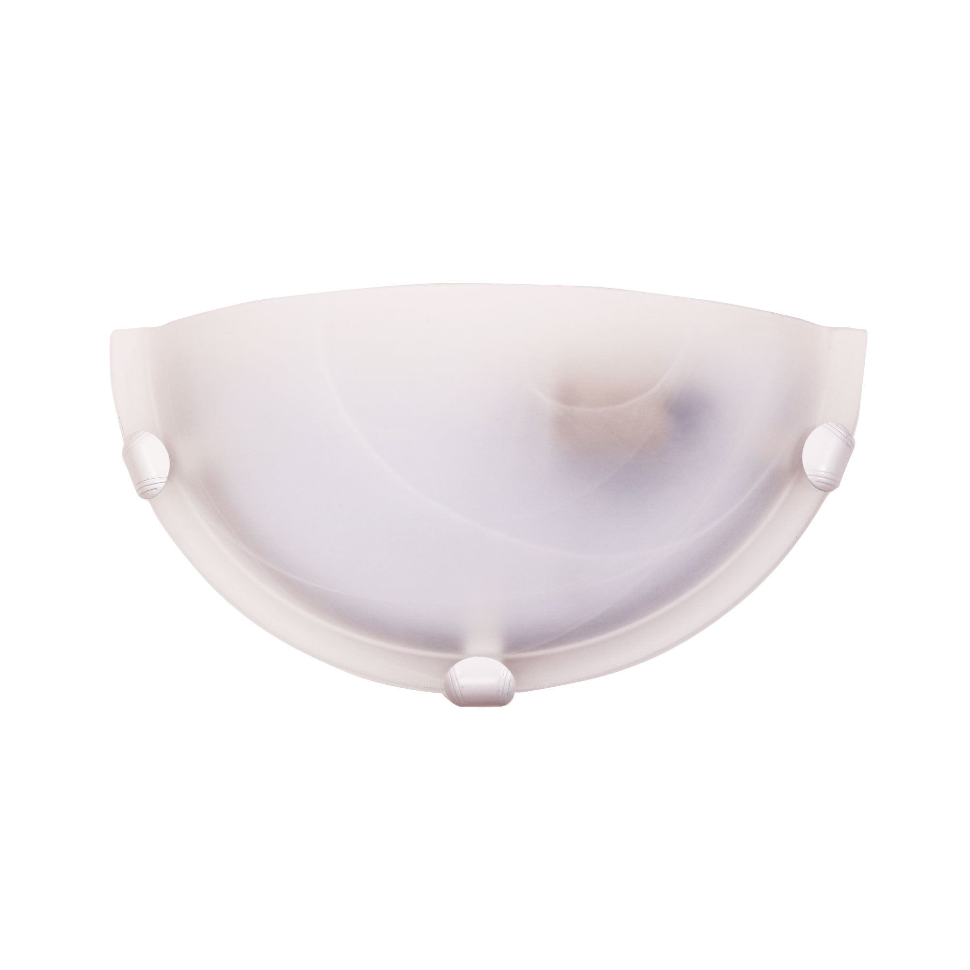 REMO WALL WHITE - Alabaster Glass Wall Light with White Clips