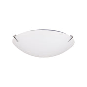 CLAW 40 - Matt Opal Glass with Chrome Clips Twin E27