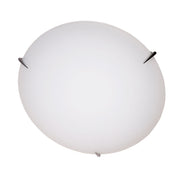 CLAW 40 - Matt Opal Glass with Chrome Clips Twin E27