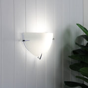 CLAW WALL - 30cm Wall llight Matt Opal and Chrome