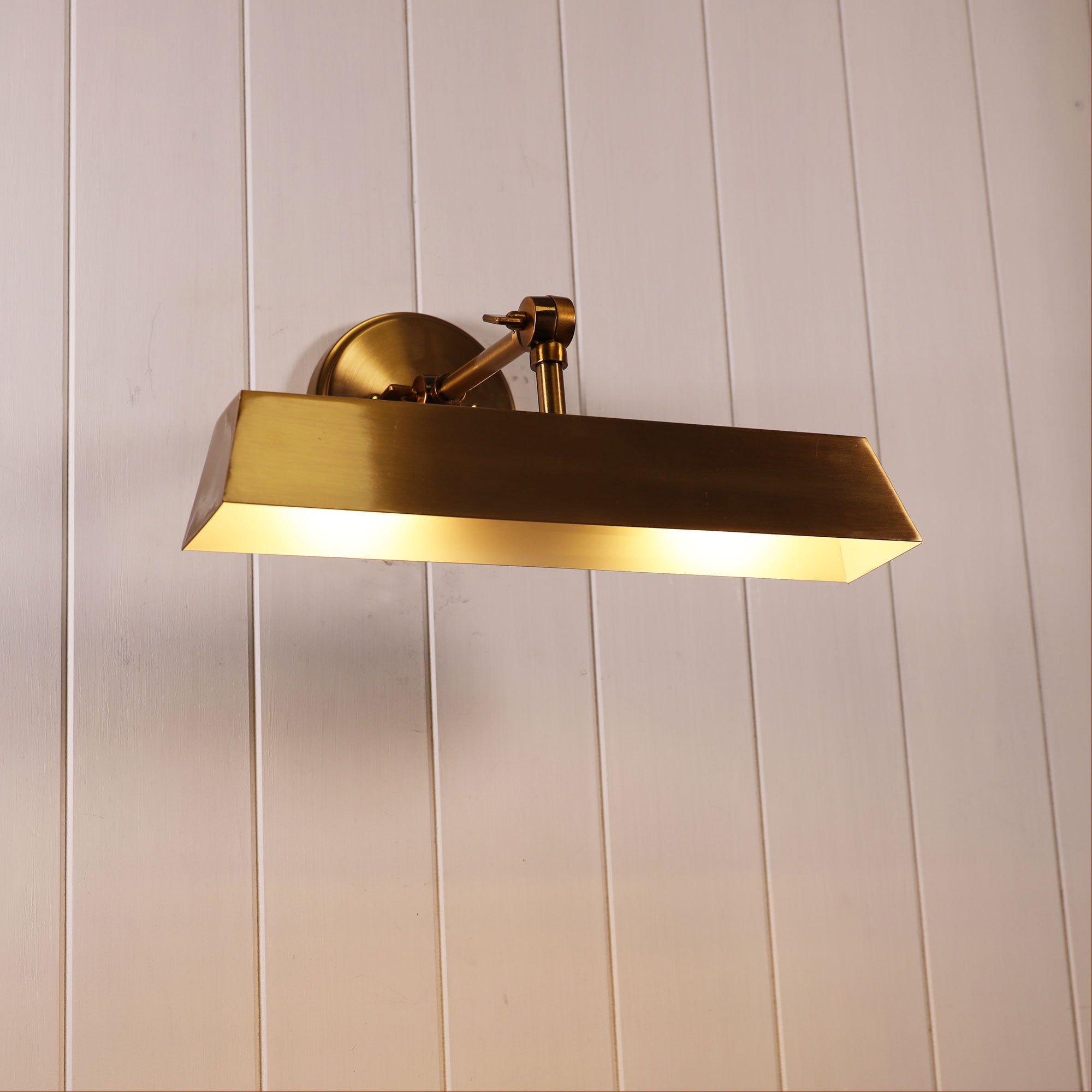 LOXBY SATIN BRASS - Adjustable Metal Wall Light