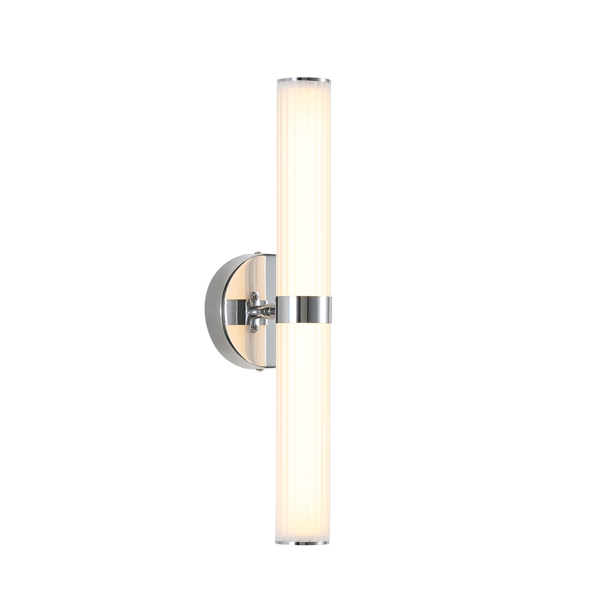 SASSY CHROME - Ribbed TriColour LED Wall Light