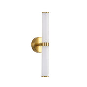 SASSY SATIN BRASS - Ribbed TriColour LED Wall Light