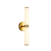 SASSY SATIN BRASS - Ribbed TriColour LED Wall Light