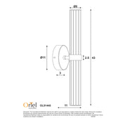 SASSY CHROME - Ribbed TriColour LED Wall Light