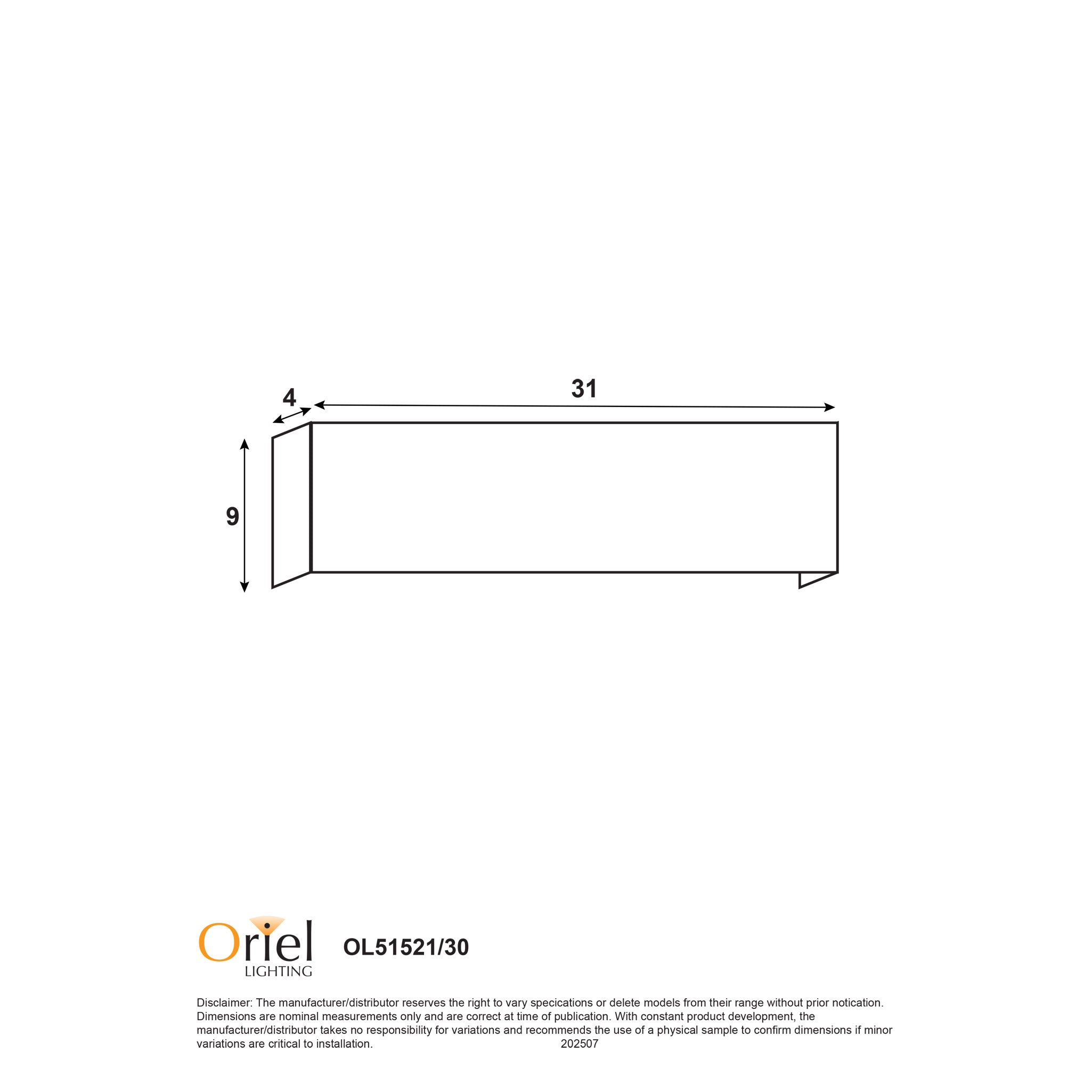 RAFTER.30 BLACK - TriColour LED Wall Light