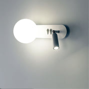 HARLOW SWITCHED WHITE - G9 Opal Sphere w/ 3W LED Spot