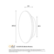 Oriel Lighting DOT.20 Travertine Tri-Colour LED Wall Light ''Stock Due End August''