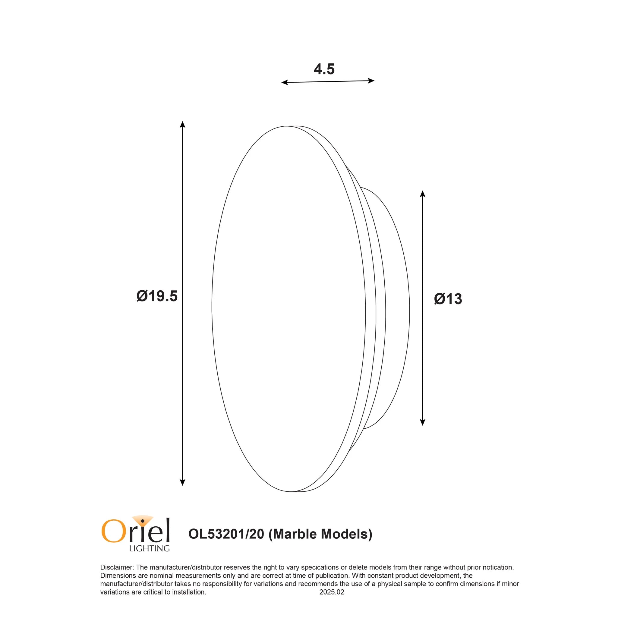 Oriel Lighting DOT.20 Travertine Tri-Colour LED Wall Light ''Stock Due End August''