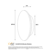 DOT.20 SCALLOPED WOOD - Tri-Colour LED Wall Light