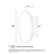 DOT.25 SCALLOPED WOOD - Tri-Colour LED Wall Light