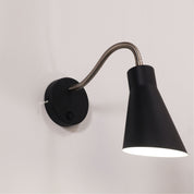 THOR SWITCHED BLACK - Switched Flexible Wall Light