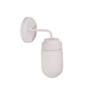 DUNBURN WHITE - IP44 Opal Glass Wall Light