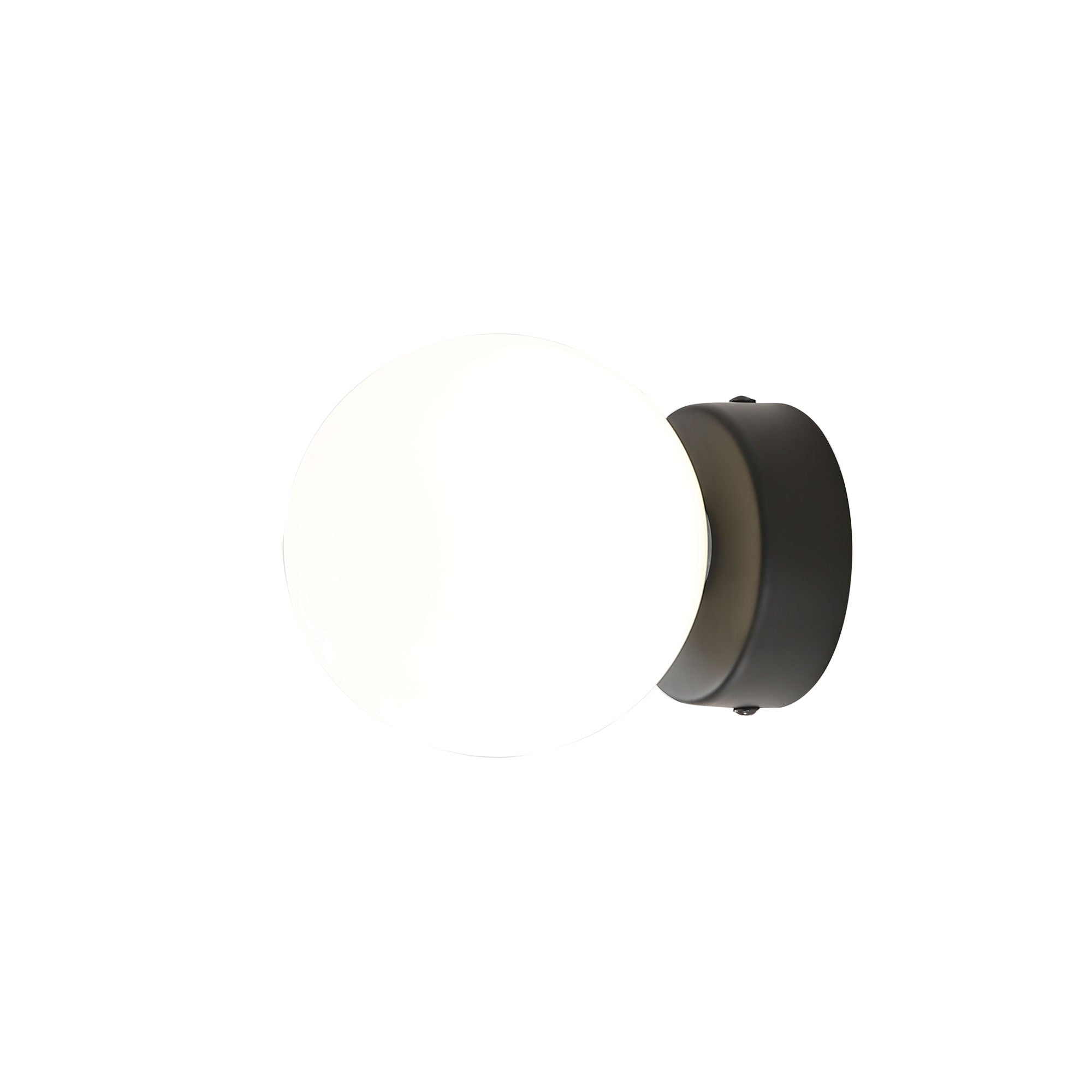 GLOBO G9 BLACK - IP44 Opal Glass Vanity Light