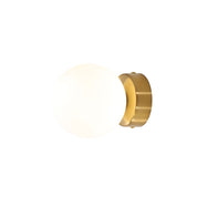 GLOBO G9 SATIN BRASS - IP44 Opal Glass Vanity Light