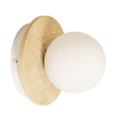 ELF G9 TRAVERTINE - Decorative Opal Glass Wall Light