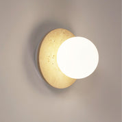 ELF G9 TRAVERTINE - Decorative Opal Glass Wall Light