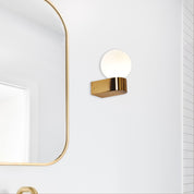 MINNE SATIN BRASS - IP44 G9 Wall Light