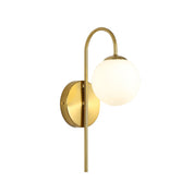NOXE SATIN BRASS - G9 Opal Sphere Wall Light