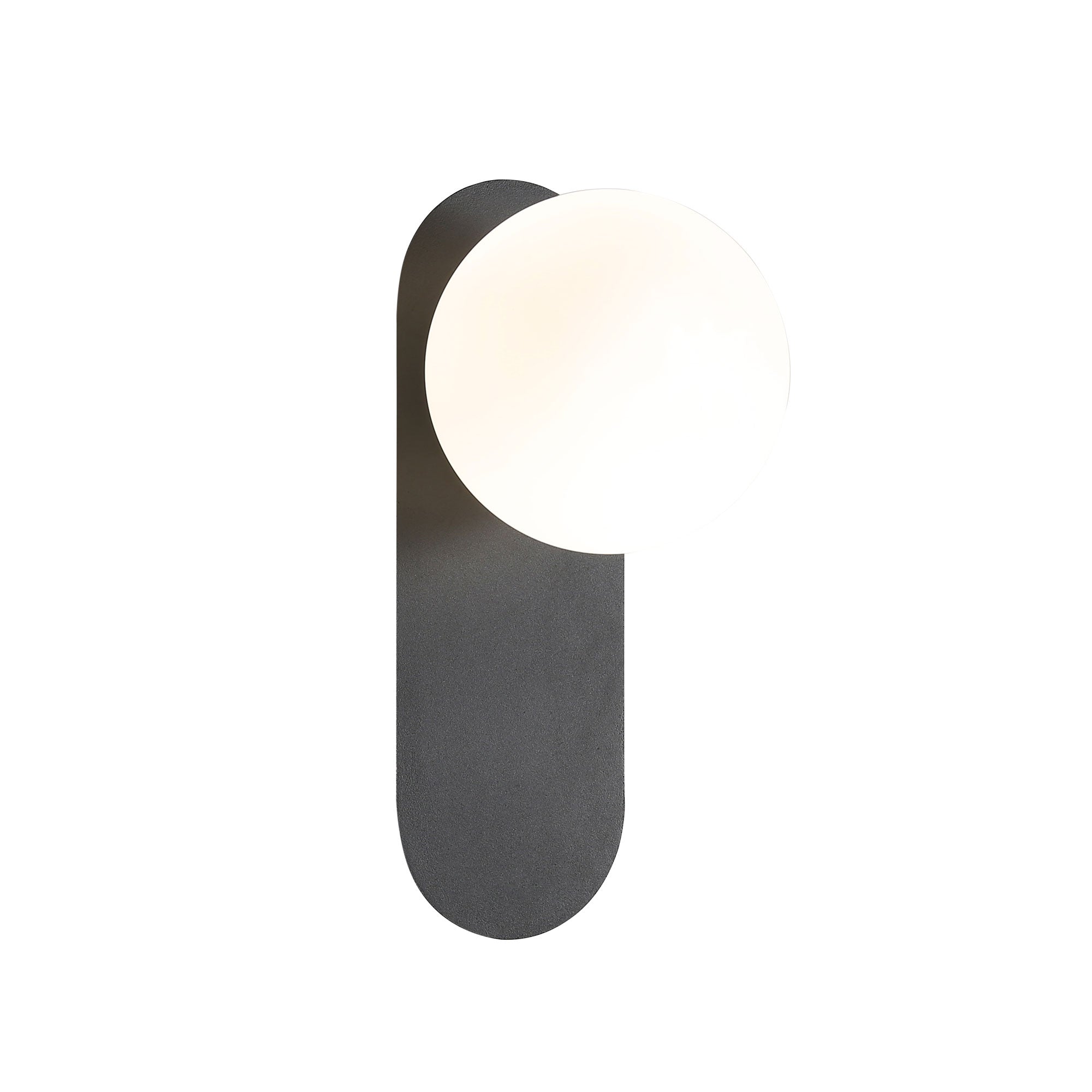 PING G9 BLACK - IP44 Opal Glass Wall Light