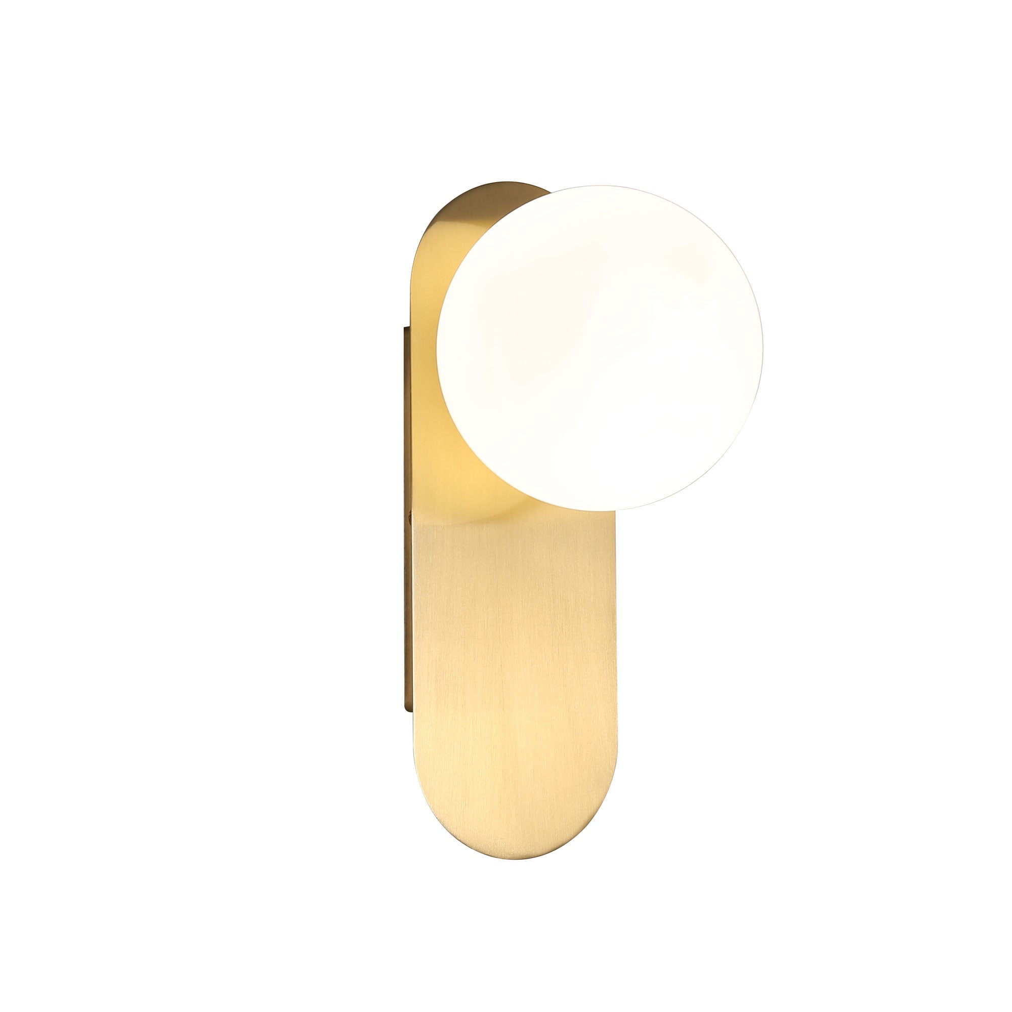 PING G9 SATIN BRASS - IP44 Opal Glass Wall Light
