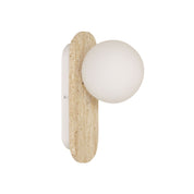 PING G9 TRAVERTINE - Decorative Opal Glass Wall Light