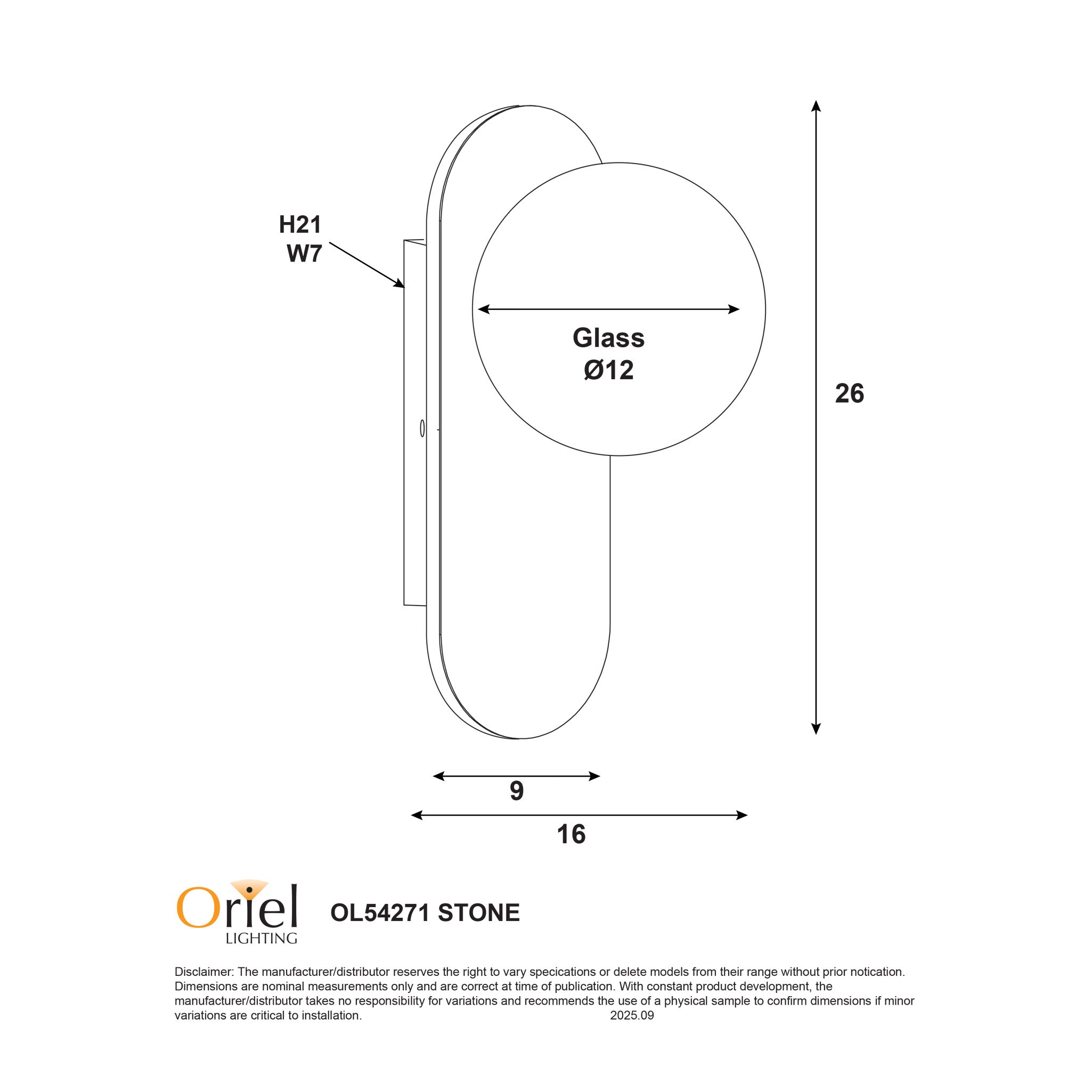 PING G9 TRAVERTINE - Decorative Opal Glass Wall Light