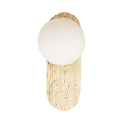 PING G9 TRAVERTINE - Decorative Opal Glass Wall Light