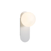 PING G9 WHITE - IP44 Opal Glass Wall Light