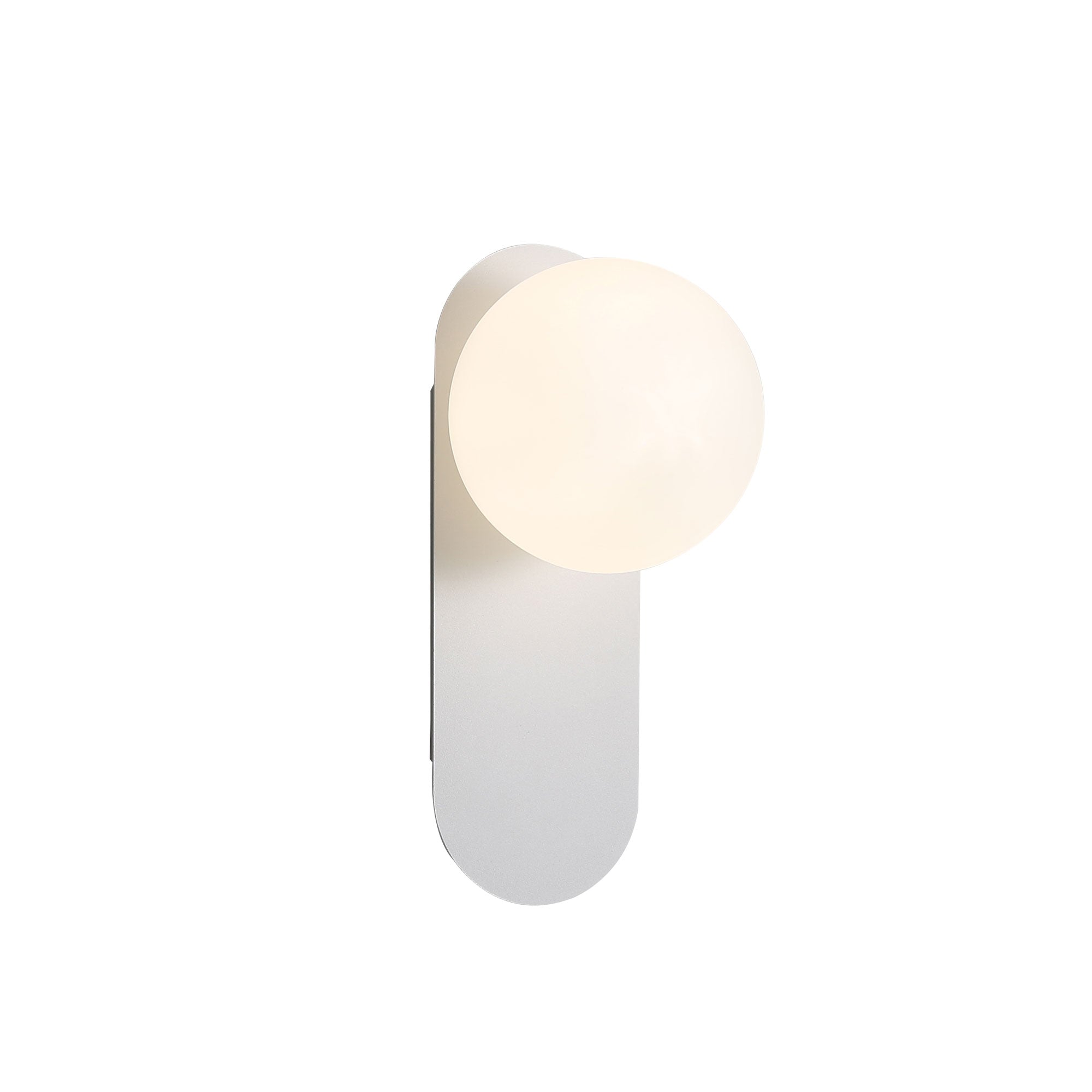 PING G9 WHITE - IP44 Opal Glass Wall Light