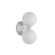 OBERON.2 WHITE - IP44 Opal Glass Wall Light