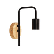 LANE WALL BLACK - Real Timber Wall Light