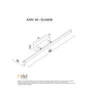 KARI.60 WHITE - IP44 TriColour LED Vanity Light