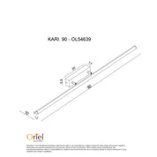 KARI.90 WHITE - IP44 TriColour LED Vanity Light