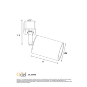 BRIDGE TRACK SPOT WHITE AND BRASS - White and Satin Brass GU10 Track Spot