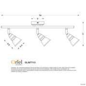 NORTON 3 LIGHT - Vintage Spotlight LED Ready in Rubbed Bronze