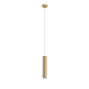 TIG SATIN BRASS - Sleek Cylindrical Pendant
